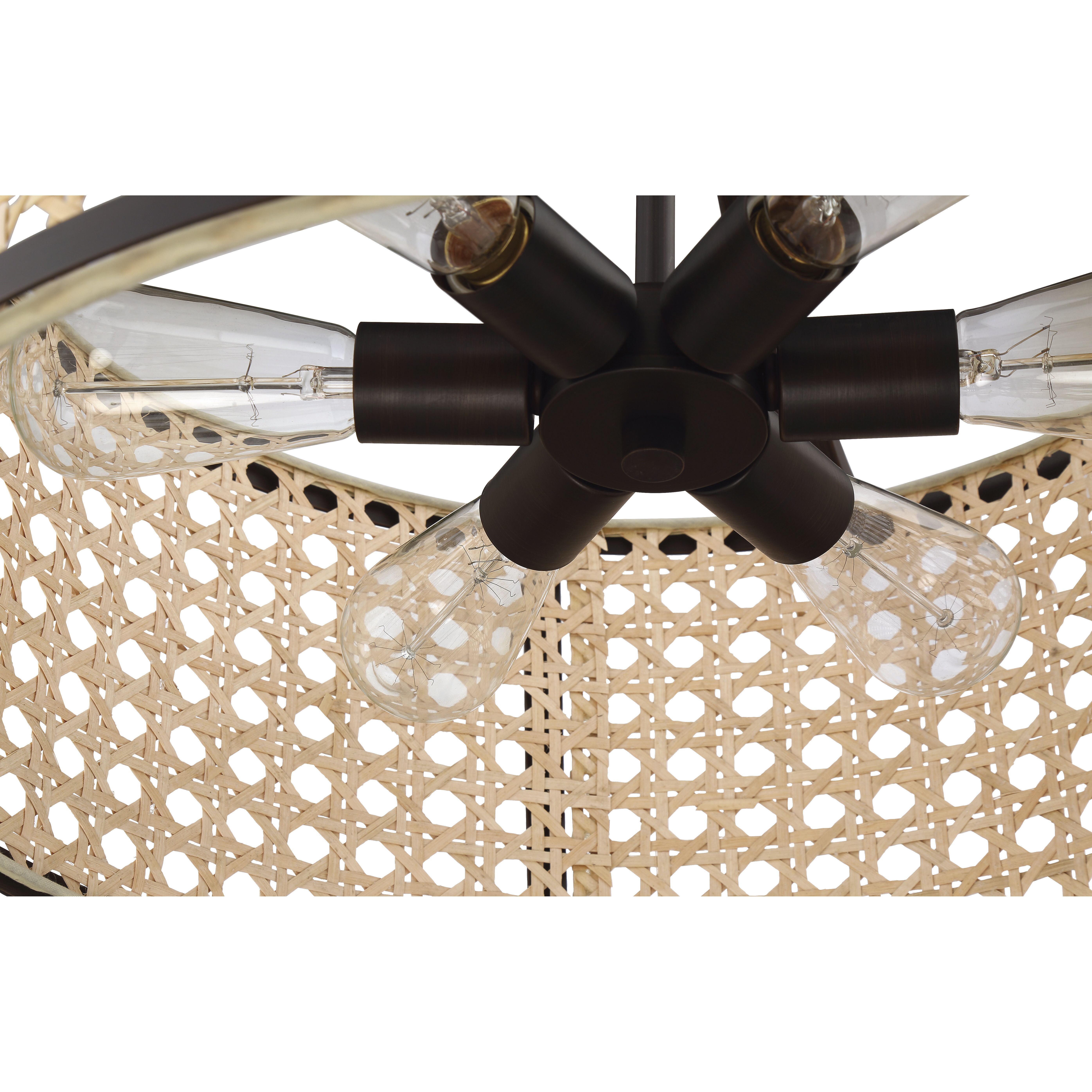 Malaya 6 Light 20.5 inch Aged Bronze Brushed Pendant Ceiling Light