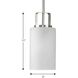 League 1 Light 5 inch Brushed Nickel Mini Pendant Ceiling Light