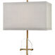 Priorato 34 inch 150 watt Brass with Clear Table Lamp Portable Light