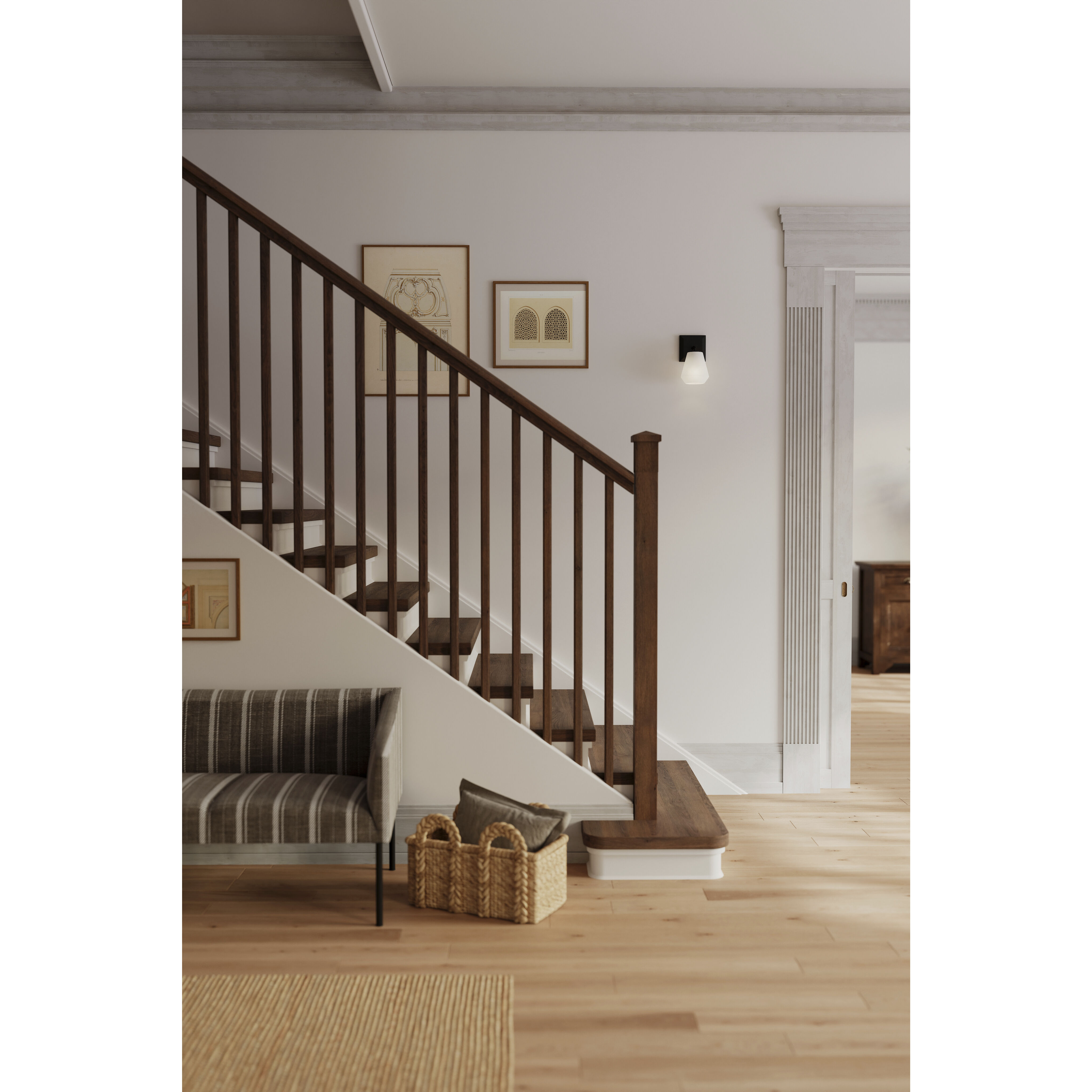 Siena 1 Light 5.25 inch Dark Matte Black Bath Sconce Wall Light