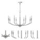 Maxton 8 Light 30 inch Chrome Chandelier Ceiling Light, Candelabra Style
