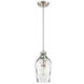Neighborhood 1 Light 7 inch Brushed Polished Nickel Mini Pendant Ceiling Light