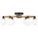 Ian 6 Light 24 inch Satin Brass Semi-Flush Mount Ceiling Light