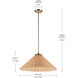 Bekah 1 Light Champagne Bronze Pendant Ceiling Light, Convertible