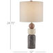 Moreno 24.75 inch 100 watt Natural Table Lamp Portable Light