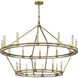 Sutton 20 Light 44 inch Champagne Silver Leaf Chandelier Ceiling Light