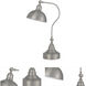 Industrial 25 inch 60.00 watt Brushed Steel Desk Lamp Portable Light