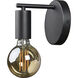 Think 1 Light 5 inch Black Wall Sconce Wall Light