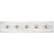 Berdine 5 Light 5 inch Polished Nickel Bath Bar Wall Light