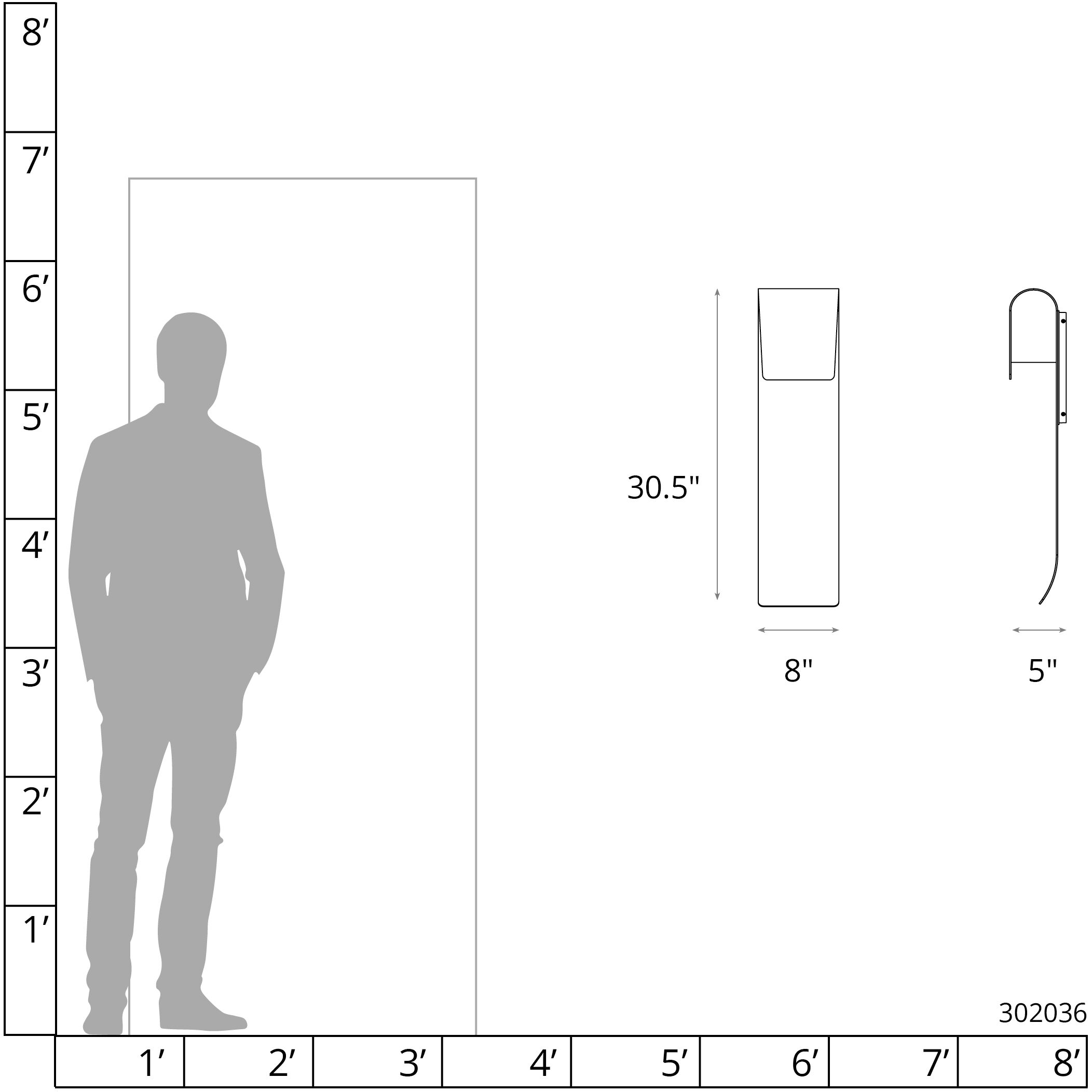 Element 2 Light 30.5 inch Coastal Black Outdoor Sconce, Large