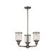 Anson 3 Light 20 inch Satin Copper Bronze Chandelier Ceiling Light