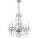 Traditional Crystal 6 Light 23 inch Polished Chrome Chandelier Ceiling Light in Clear Hand Cut