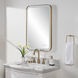 Crofton 32 X 22 inch Brushed Brass Vanity Mirror