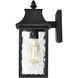 Austen 13 inch Matte Black Outdoor Wall Lantern, Small
