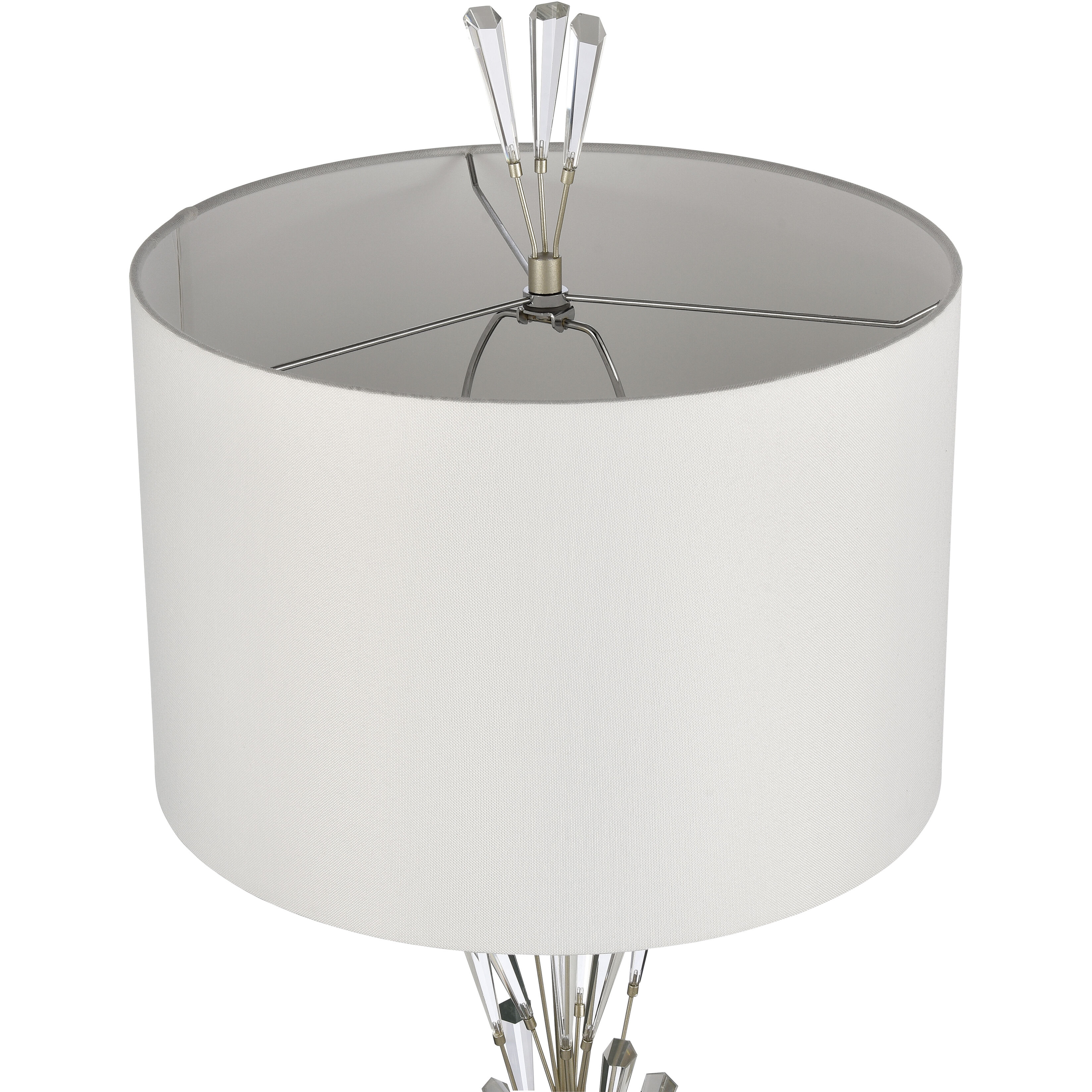 Jubilee 45.5 inch 150 watt Clear Crystal Table Lamp Portable Light