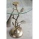 Anita 24 X 17.7 inch Gold and Clear Side Table