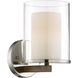 Lark 1 Light 5.5 inch Polished Nickel/Whiskey Barrel Wall Sconce Wall Light