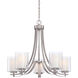 Parsons Studio 5 Light 26 inch Brushed Nickel Chandelier Ceiling Light