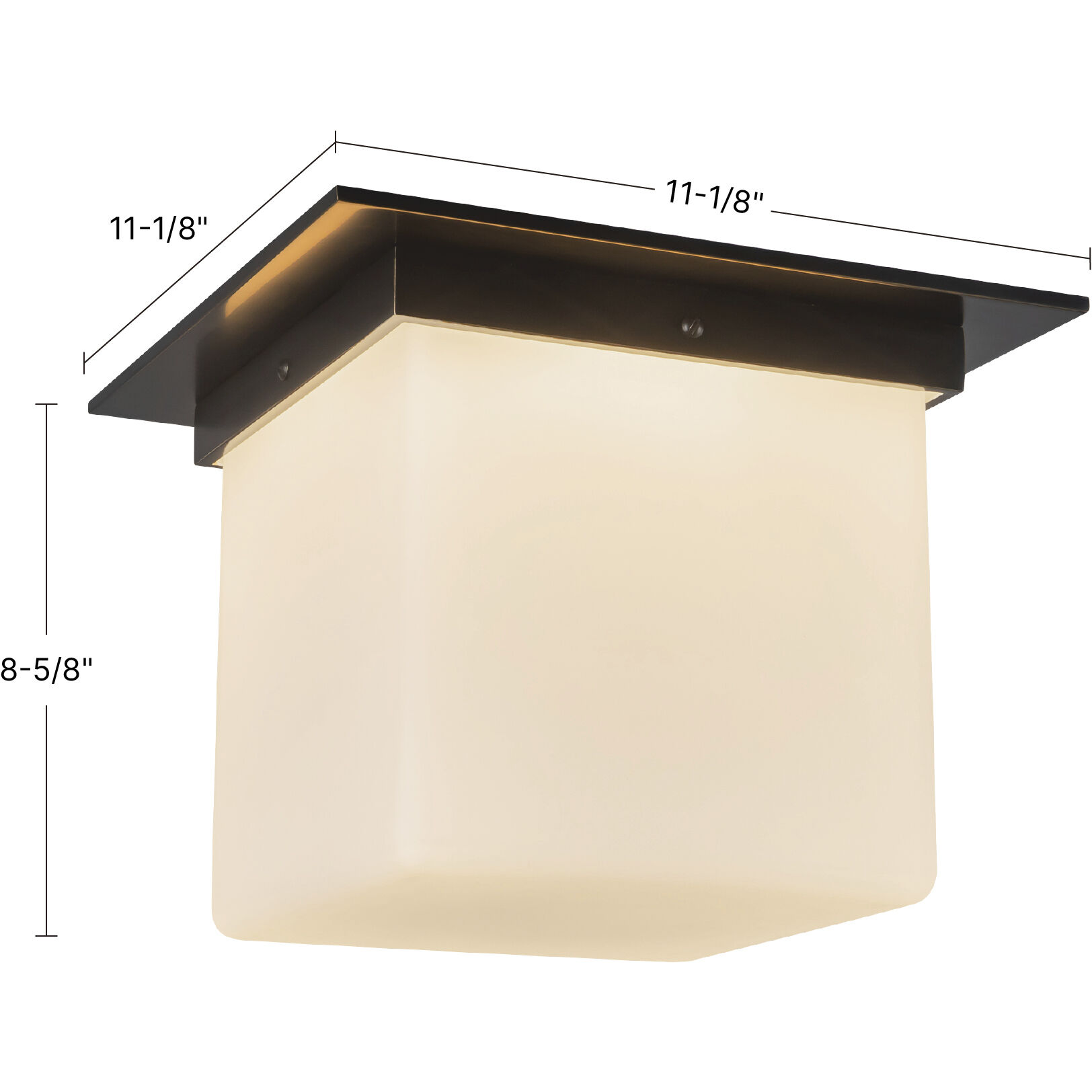 Mineral 1 Light 11.13 inch Urban Bronze and Matte Opal Glass Flush Mount Ceiling Light in Opal Glass Shade