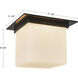Mineral 1 Light 11.13 inch Urban Bronze and Matte Opal Glass Flush Mount Ceiling Light in Opal Glass Shade