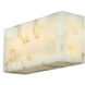 Alabaster Rocks Collection - Medley Family 10 inch Alabaster Rocks ADA Wall Sconce Wall Light in 3" D x 10" W x 5" H, EVOLV