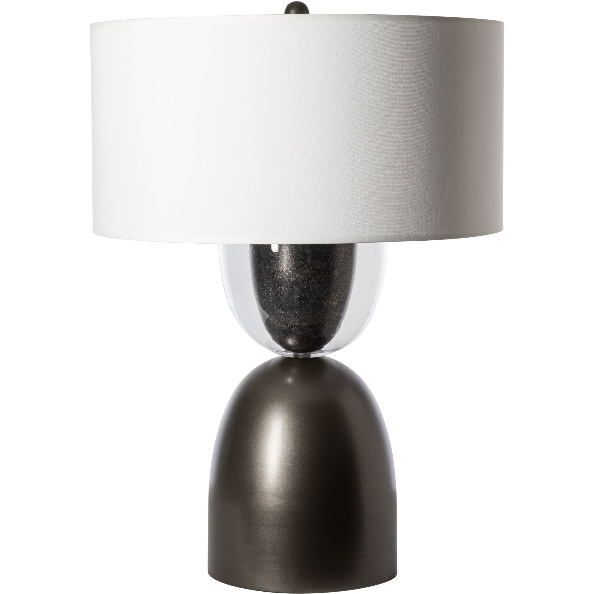 Union 27.8 inch 100.00 watt Dark Smoke and Clear Steel Table Lamp Portable Light