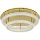 Bowen 2 Light 33.5 inch Satin Gold Flush Mount Ceiling Light