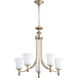 Rossington 5 Light 25 inch Aged Silver Leaf Chandelier Ceiling Light