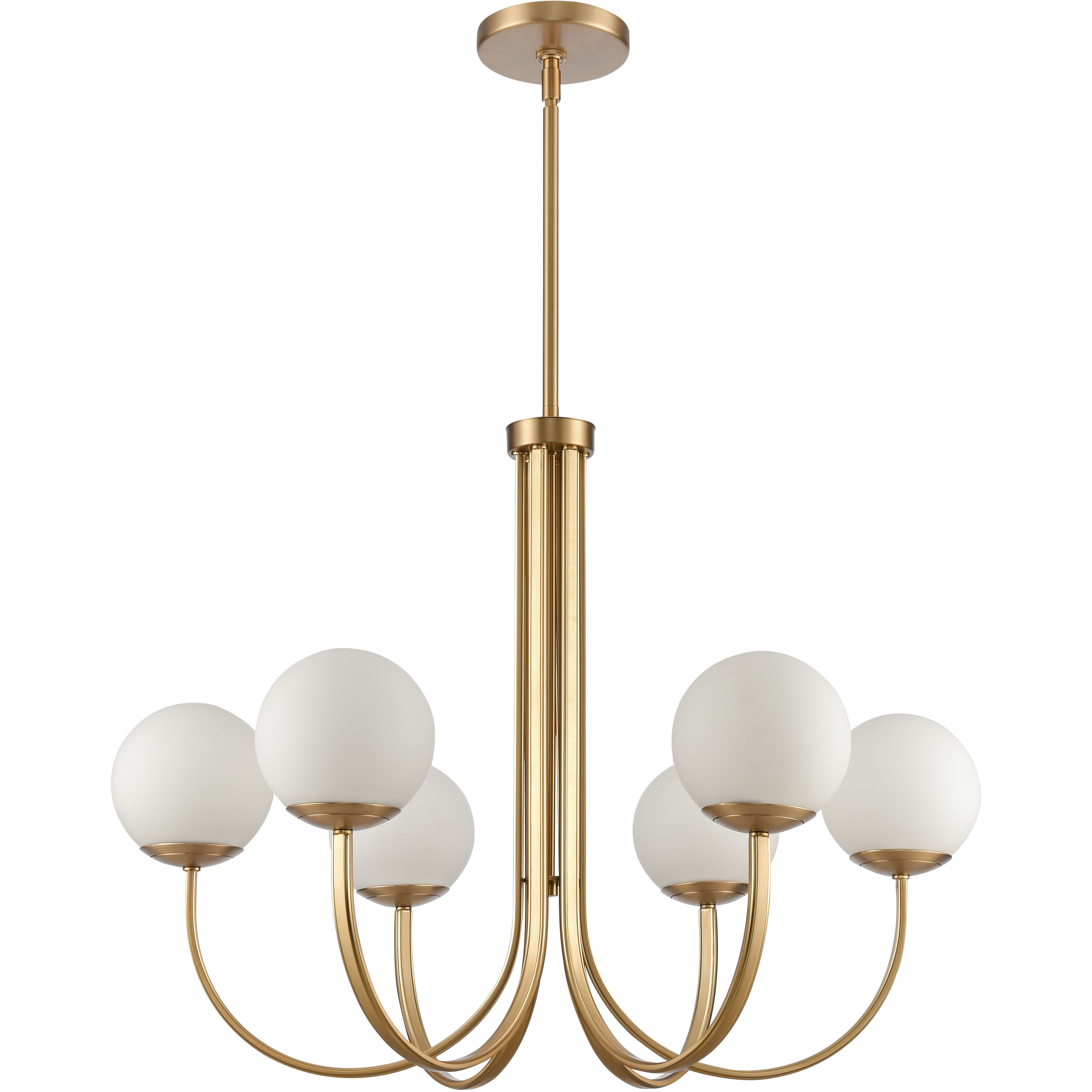 Caroline 6 Light 32 inch Brushed Gold Chandelier Ceiling Light