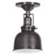 Union Square 1 Light 5 inch Gun Metal Flush Mount Ceiling Light
