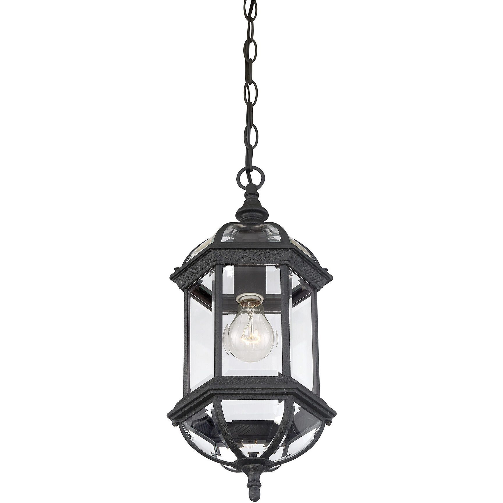 Kensington 1 Light 8.25 inch Black Outdoor Hanging Lantern