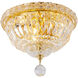 Canada 3 Light 10 inch Gold Flush Mount Ceiling Light, Gold Frame