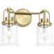Anders Bath Vanity Wall Light in Satin Brass
