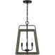 Hasting 4 Light 14 inch Noblewood with Iron Pendant Ceiling Light