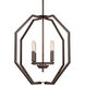 Aubrey 4 Light 18 inch Antique Bronze Foyer Pendant Ceiling Light