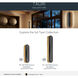 Tauri LED 5.25 inch Lacquered Brass Wall Sconce Wall Light