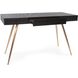 Millard 50 inch Black and Antique Brass Writing Desk