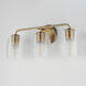 Honey 3 Light 22 inch Natural Aged Brass Bath Vanity Wall Light