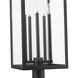 Nova 5 Light 117 inch Black Outdoor Post Mounted Fixture in Clear Glass