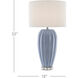 Bluestar 33 inch 150 watt Light Blue and Clear Table Lamp Portable Light