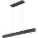 Hudson LED 45 inch Matte Black Linear Chandelier Ceiling Light