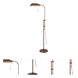 Pharmacy 46 inch 100 watt Rust Floor Lamp Portable Light, Adjustable Pole