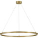 Kenna LED 33 inch Lacquered Brass Chandelier Ceiling Light
