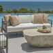 Borneo Weathered Dark Gray and Charcoal Gray Rope and Oyster White Outdoor Sofa