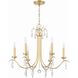 Rollins 6 Light 28 inch Antique Gold Chandelier Ceiling Light