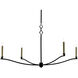 Knole 4 Light 49 inch French Black Chandelier Ceiling Light