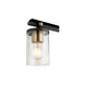 Empire 4 Light 29 inch Noir with Aged Brass Vanity Light Wall Light