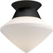 Alora Mood Nora 1 Light 8 inch Matte Black/Opal Matte Glass Flush Mount Ceiling Light