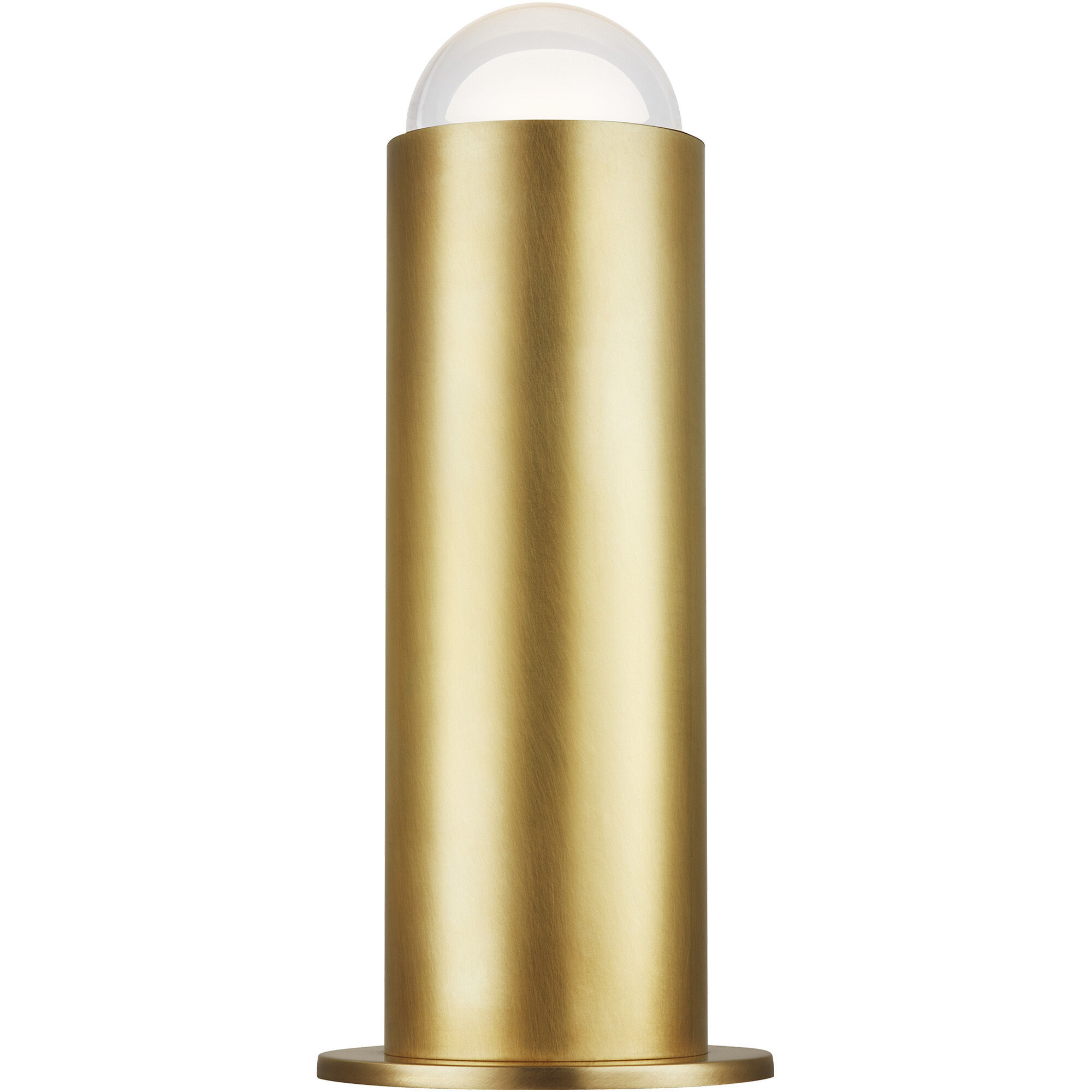 Kelly Wearstler Ebell 9.3 watt Natural Brass Table Lamp Portable Light, Integrated LED