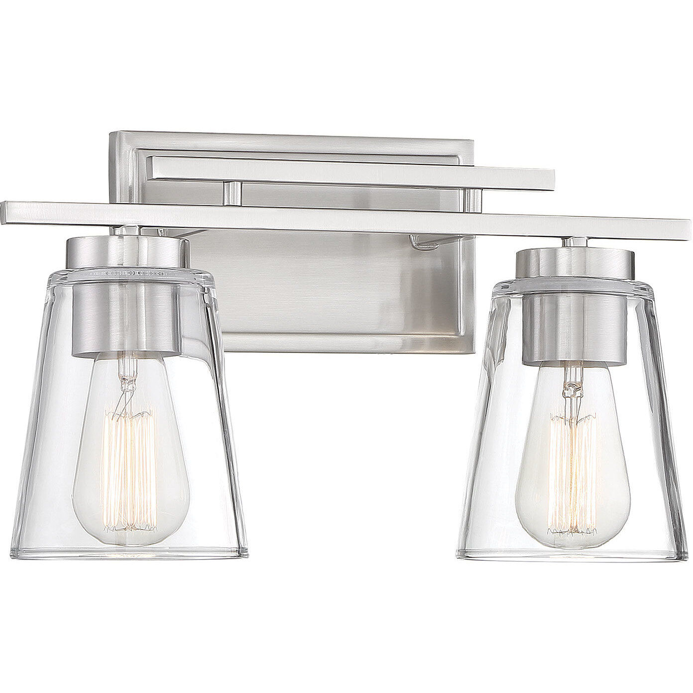 Calhoun 2 Light 14.58 inch Satin Nickel Bathroom Vanity Light Wall Light, Essentials